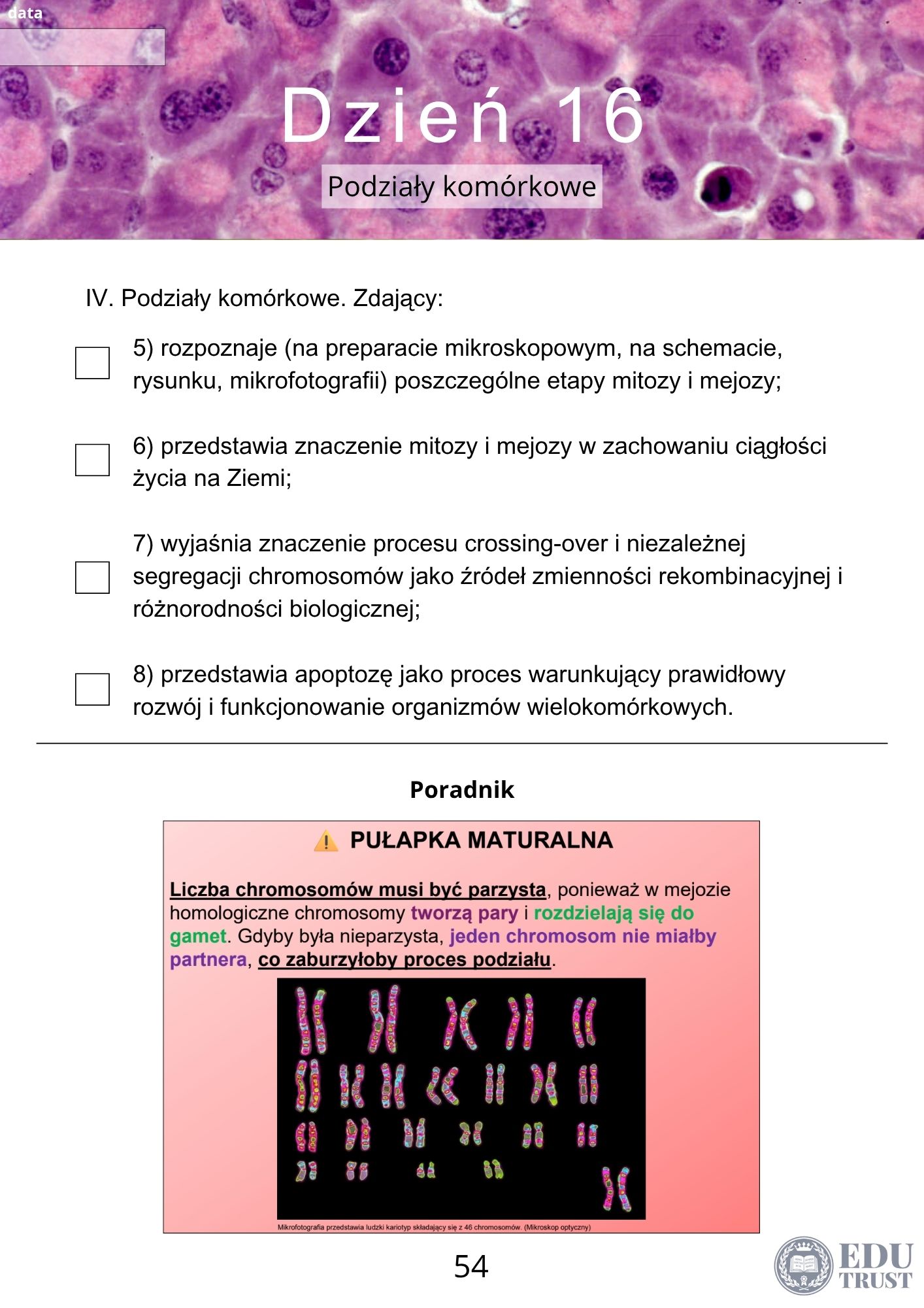 PLANER maturalny z biologii 2027 - obrazek 5
